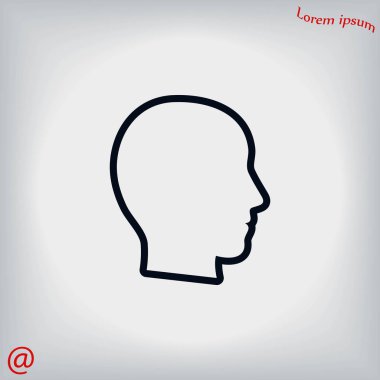 Kafa vektör simgesi