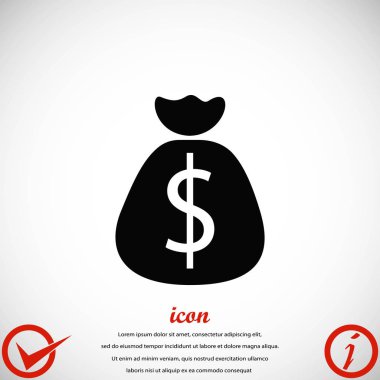 Para çantası işareti simgesi