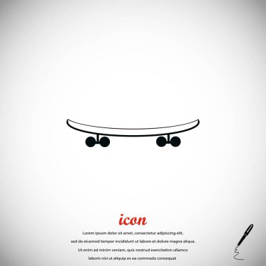 Kaykay vektör simgesi