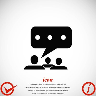 konuşma kabarcığı vektörü simgesi