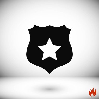 Kalkan işareti vektör simgesi