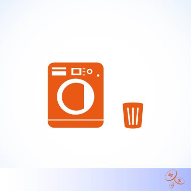 Çamaşırhane simgeler vektör