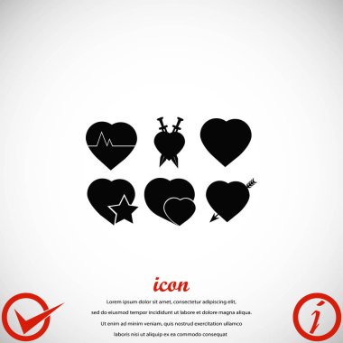 Kalpler simgeler vektör