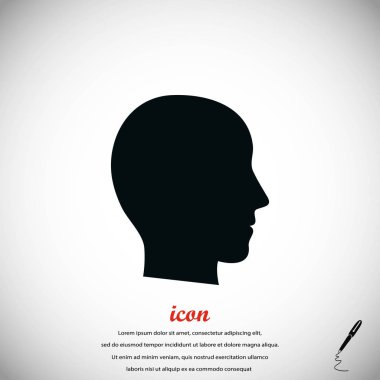 Kafa vektör simgesi