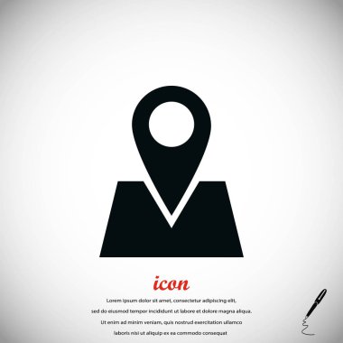 harita simgesi üzerinde toplu iğne