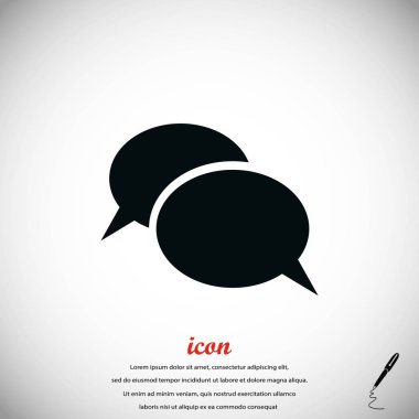 iletişimin bir düz simgesi