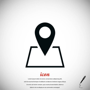 harita simgesi üzerinde toplu iğne