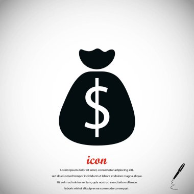Para çantası işareti simgesi