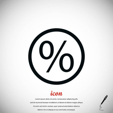 yüzde simge vektör