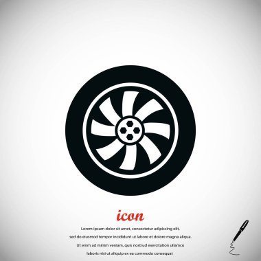 tekerlek vektör simgesi