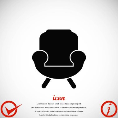 Koltuk simgesi vektörü