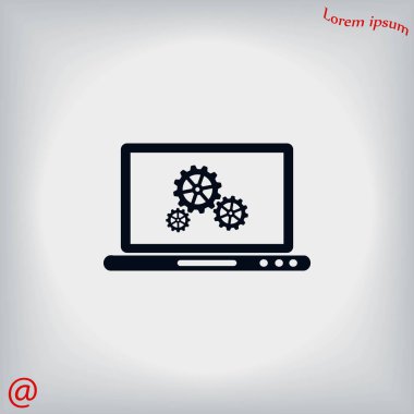 ayar dizüstü simge vektör