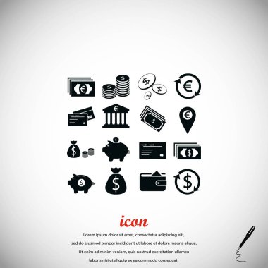 Finans simgeler vektör