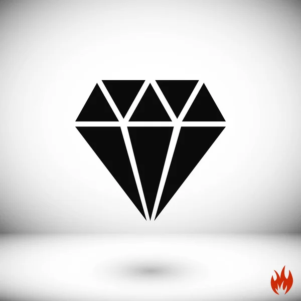 Diamant-Vektorsymbol — Stockvektor