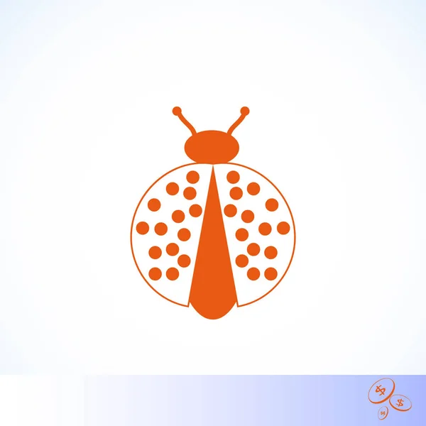 Vettore icona coccinella — Vettoriale Stock