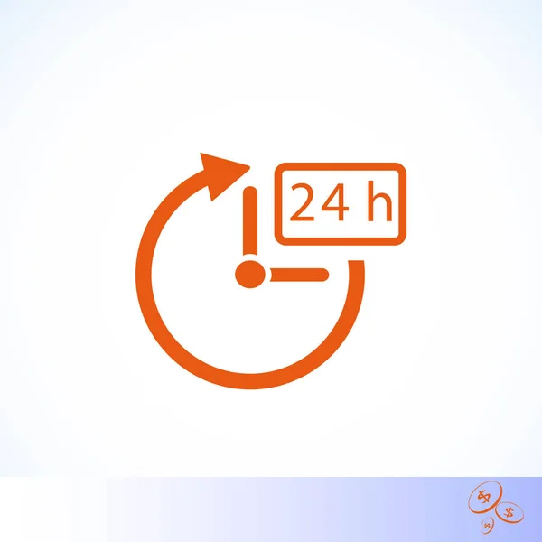 24 hours icon vector — Stock Vector