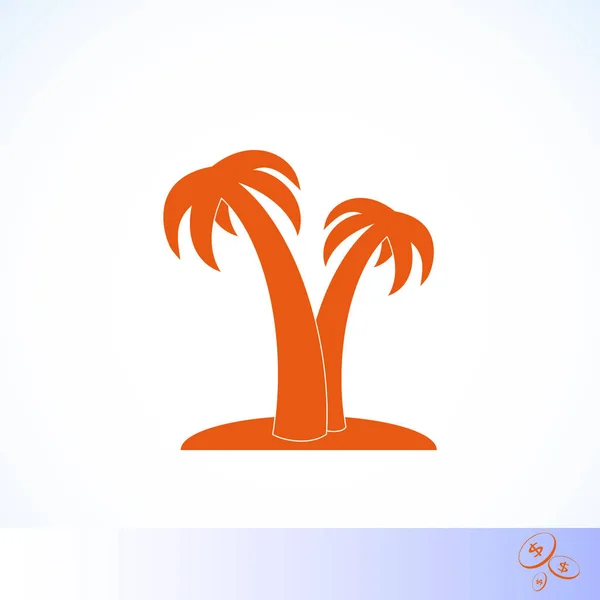 Palm tree tropikalne ikona — Wektor stockowy