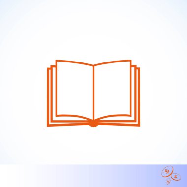 kitap simgesi beyaz arkaplanda izole edildi