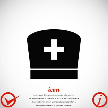 Düz hemşire simgesi