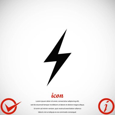 Yıldırım simge vektör