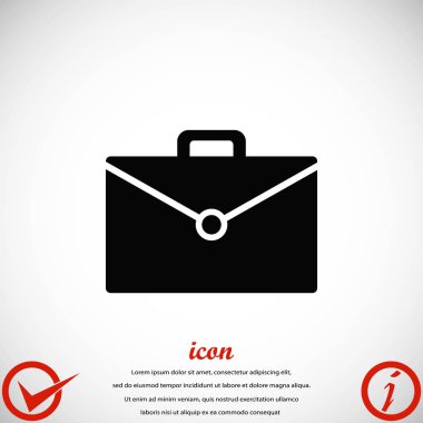 çanta simge vektör