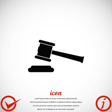 Çekiç yargıç vektör simgesi