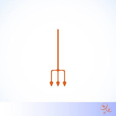 Bahçe çatal vektör simgesi