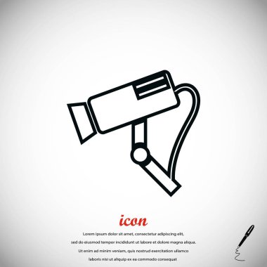 Gözetim kamerası vektör simgesi