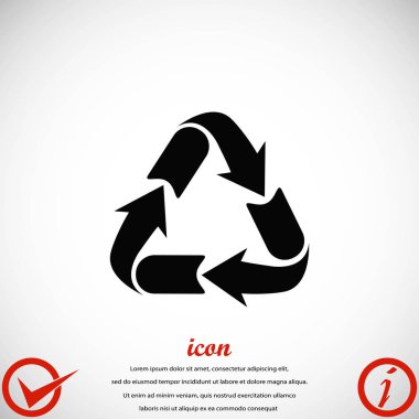 geri dönüşüm işareti simgesi