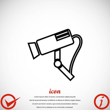 Gözetim kamerası vektör simgesi