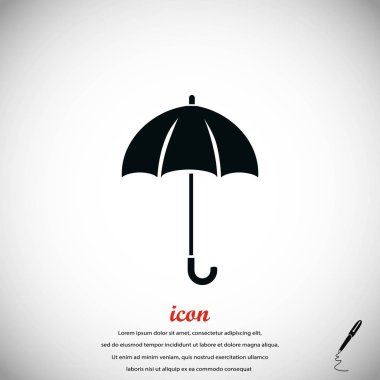 Şemsiye simge vektör