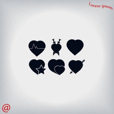 Kalpler simgeler vektör