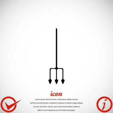 Bahçe çatal vektör simgesi