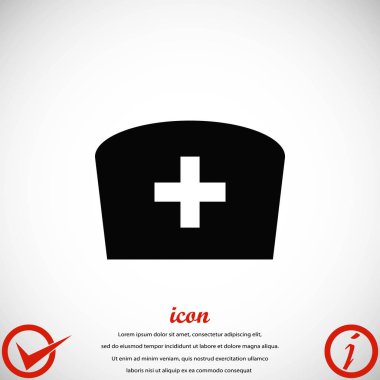 Düz hemşire simgesi