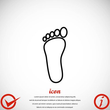 Ayak vektör simgesi