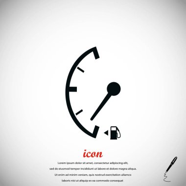 Düşük yakıt izole işareti simgesi