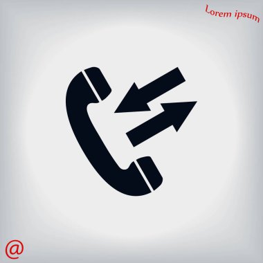 siyah bir telefon simgesi