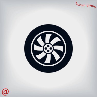 tekerlek vektör simgesi