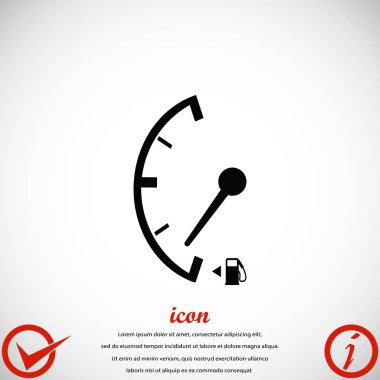 Düşük yakıt izole işareti simgesi