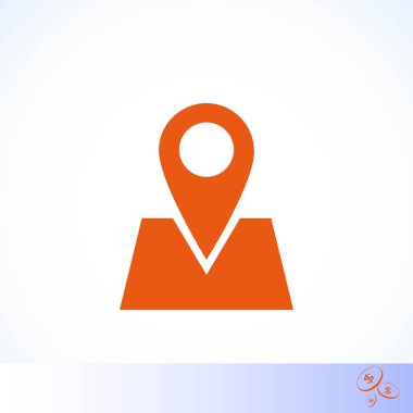 harita simgesi üzerinde toplu iğne