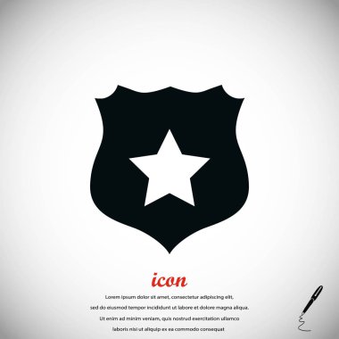 Kalkan işareti vektör simgesi