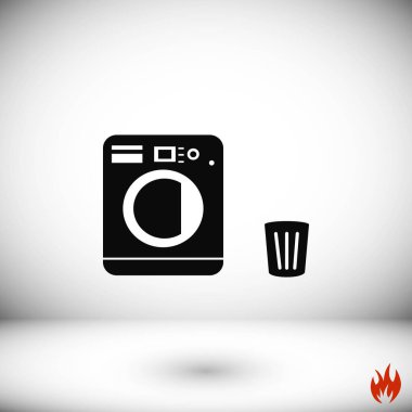 Çamaşırhane simgeler vektör