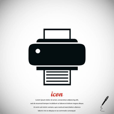 Yazıcı simgesi vektör