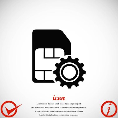 SIM kartı ayarı basit simgesi 