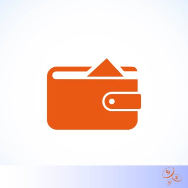 Düz uzun gölge cüzdan simgesi