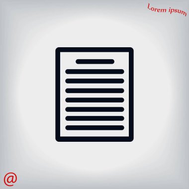 Kağıt simge vektör