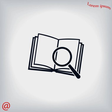 Kitap ve büyüteç cam kutsal kişilerin resmi, resim