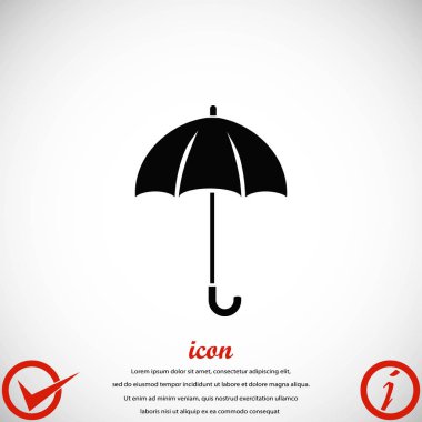 Şemsiye simge vektör