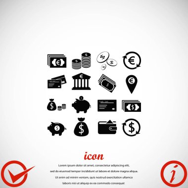 Finans simgeler vektör