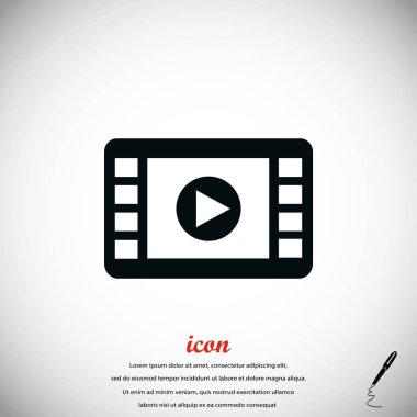 film film şeridi vektör simgesi